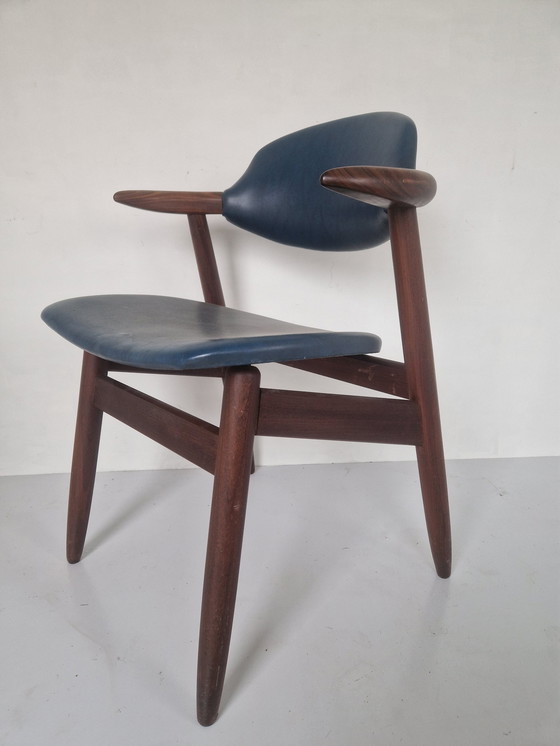 Image 1 of Chaise en teck à cornes de vache By Tijsseling