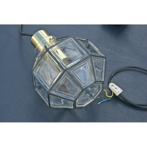 Image 1 of Lampe suspendue en cristal pour Glashütte Limburg, 1960