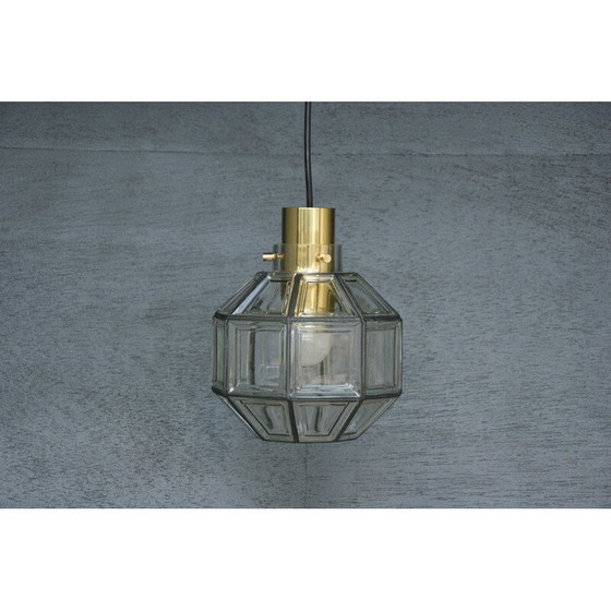 Image 1 of Lampe suspendue en cristal pour Glashütte Limburg, 1960