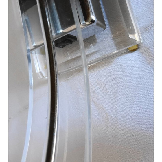 Image 1 of Lampe vintage Cobra en plexiglas et métal chromé, 1980