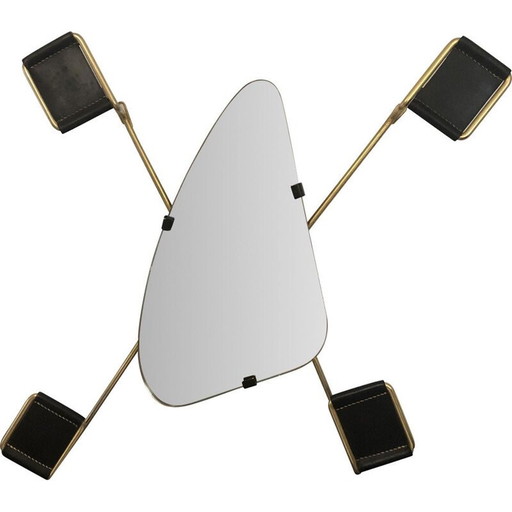 Porte-manteau vintage avec miroir, 1950