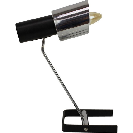 Image 1 of Lampe de table vintage en métal, chrome et acier pour Napako, Tchécoslovaquie 1960