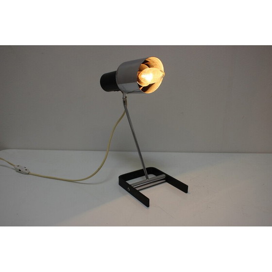 Image 1 of Lampe de table vintage en métal, chrome et acier pour Napako, Tchécoslovaquie 1960