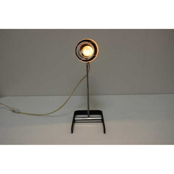 Image 1 of Lampe de table vintage en métal, chrome et acier pour Napako, Tchécoslovaquie 1960