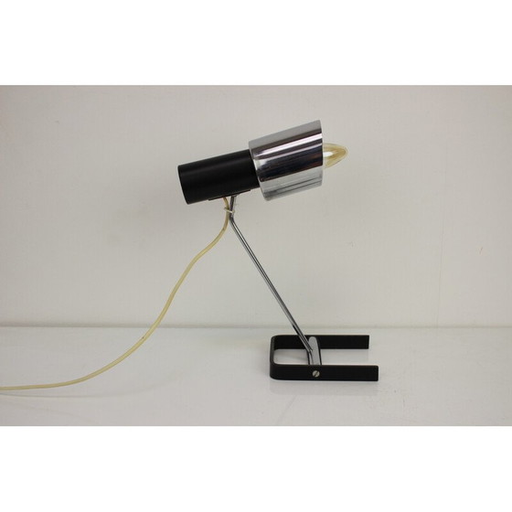 Image 1 of Lampe de table vintage en métal, chrome et acier pour Napako, Tchécoslovaquie 1960