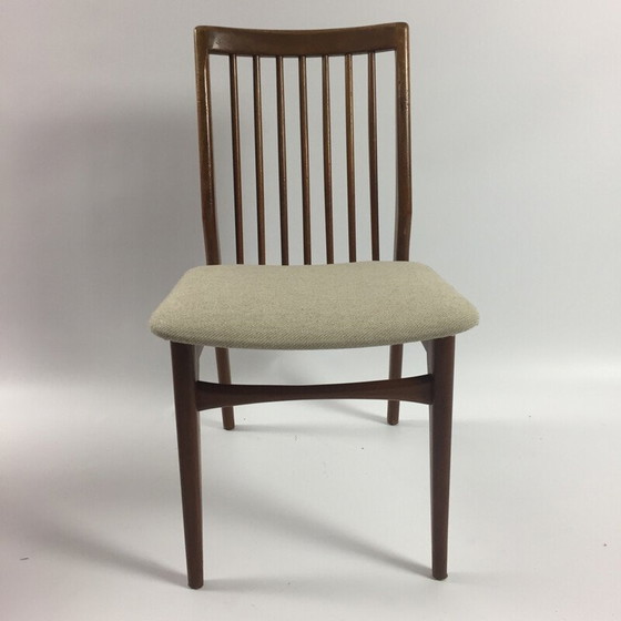 Image 1 of Ensemble de 4 chaises de salle à manger hollandaises en noyer - années 1960