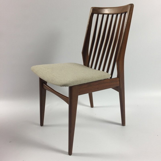 Image 1 of Ensemble de 4 chaises de salle à manger hollandaises en noyer - années 1960