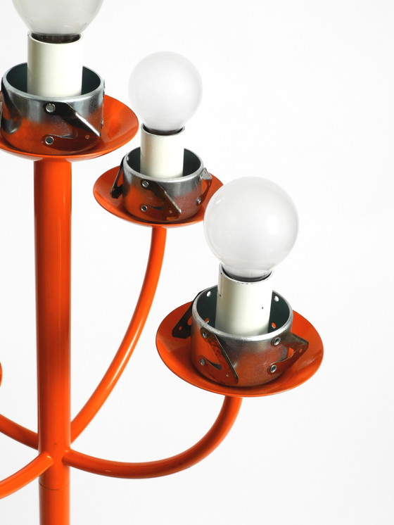 Image 1 of Original 1960S Orange Floor Lamp In Space Age Design By Kaiser Leuchten