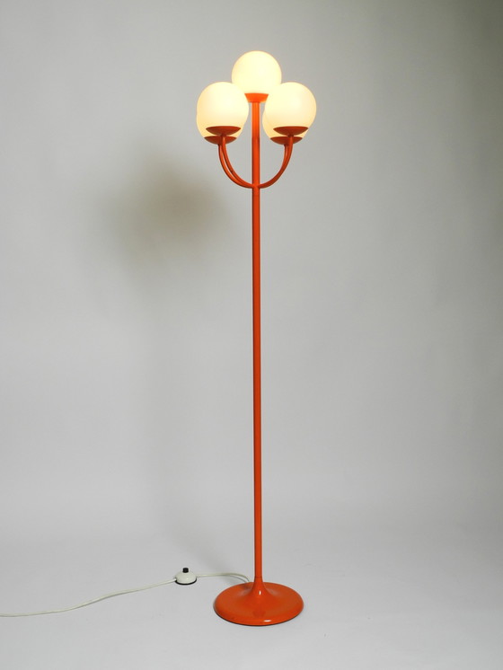 Image 1 of Original 1960S Orange Floor Lamp In Space Age Design By Kaiser Leuchten