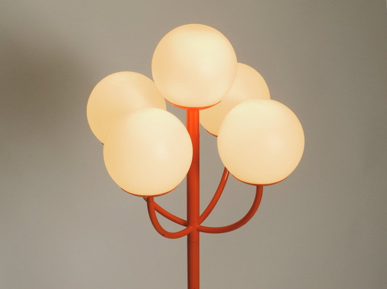 Image 1 of Original 1960S Orange Floor Lamp In Space Age Design By Kaiser Leuchten