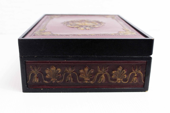 Image 1 of Boîte De Style Art Nouveau Cuir, Italie 1970