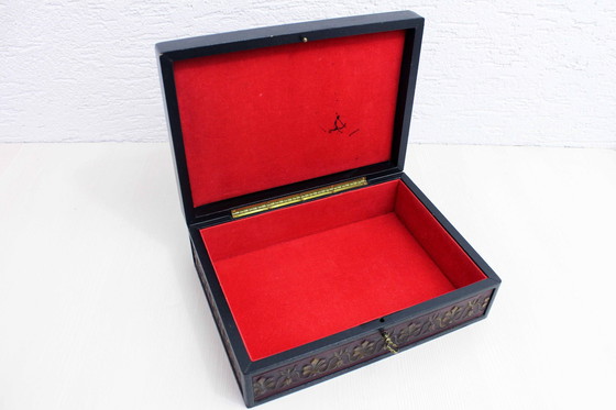 Image 1 of Boîte De Style Art Nouveau Cuir, Italie 1970