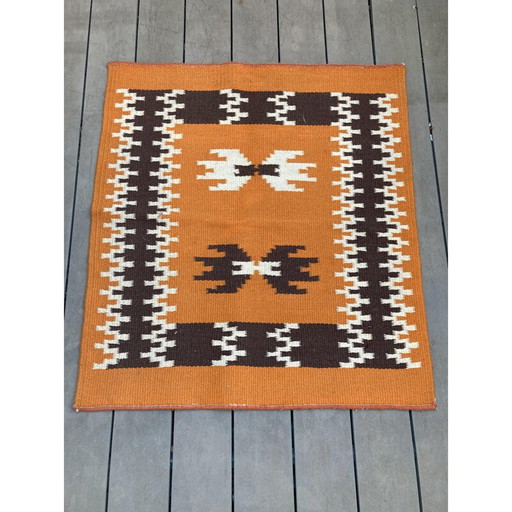 Tapis vintage en laine, Tchécoslovaquie 1960