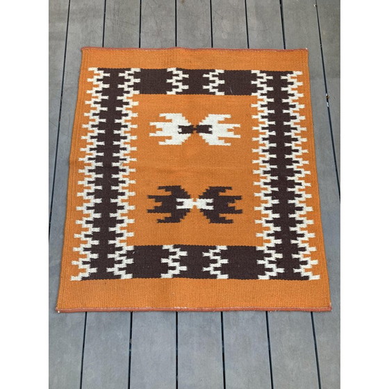 Image 1 of Tapis vintage en laine, Tchécoslovaquie 1960