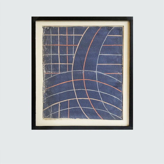 Image 1 of Ensemble de 6 "croquis" mixtes sur papier pour Textiles Designs, Hollande 1930