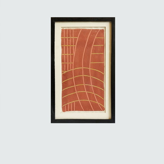 Image 1 of Ensemble de 6 "croquis" mixtes sur papier pour Textiles Designs, Hollande 1930