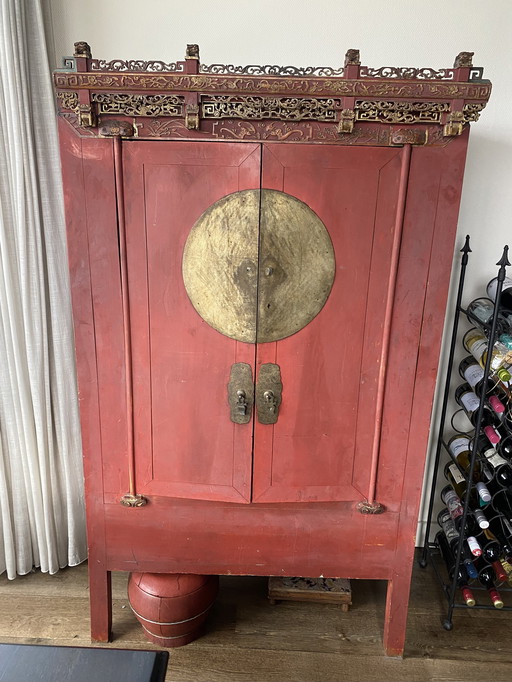 Armoire nuptiale chinoise avec accessoires