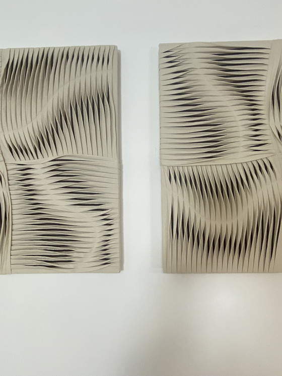 Image 1 of Tableau Sculpture Art Textiles Réf Milk and Chocolate