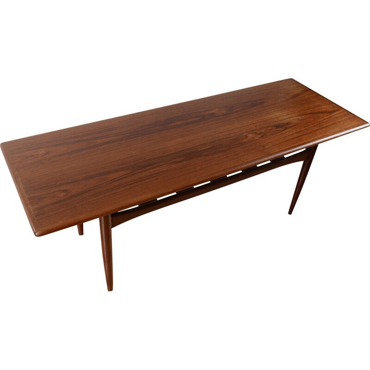 Rare! Table basse en teck des années 60 Johannes