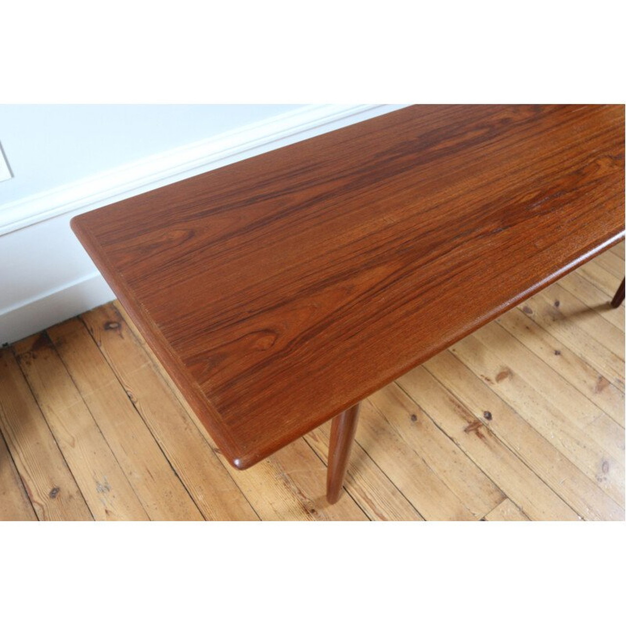 Table Basse Vintage Trioh Années 60 – Danemark, Teck Massif, Rectangulaire 135 Cm