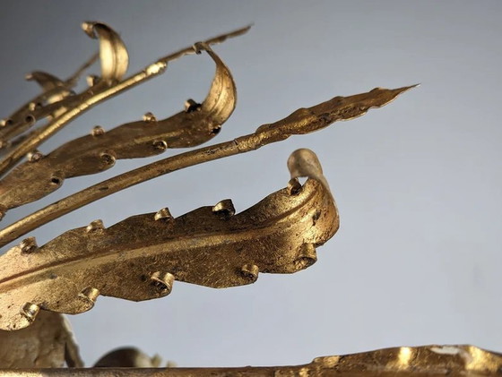 Image 1 of Lampe solaire vintage à feuilles d'or 1950S