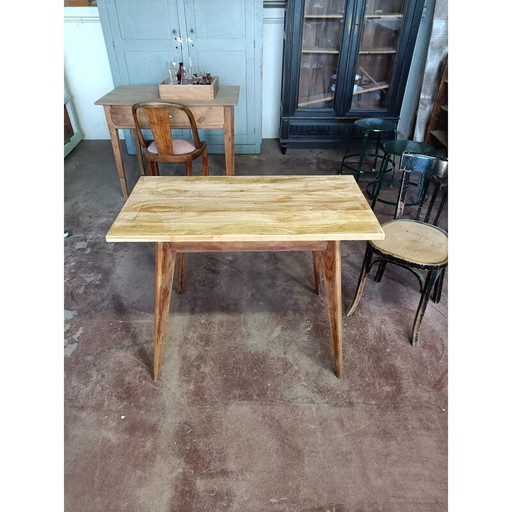 Table d'appoint vintage scandinave en chêne