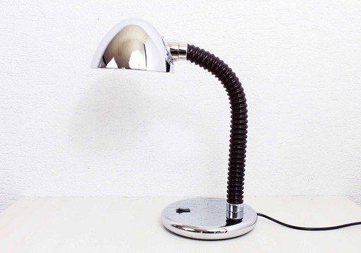 Lampe de bureau en métal chromé des années 70