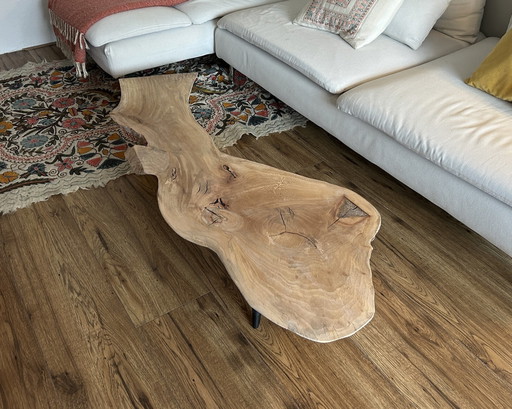 Table basse faite main Live Edge