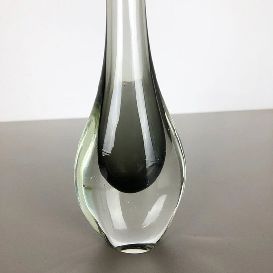 Image 1 of Vase vintage italien Poli en verre de Murano 1970