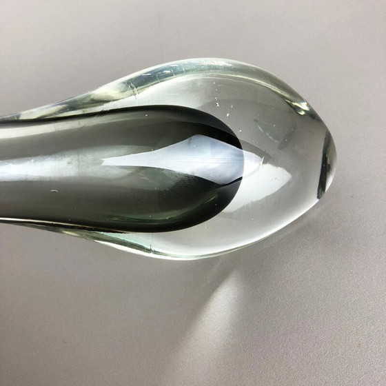 Image 1 of Vase vintage italien Poli en verre de Murano 1970