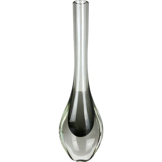 Image 1 of Vase vintage italien Poli en verre de Murano 1970