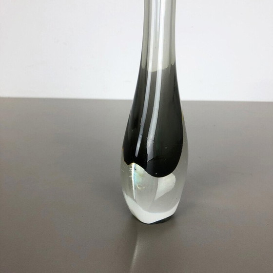 Image 1 of Vase vintage italien Poli en verre de Murano 1970