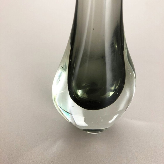 Image 1 of Vase vintage italien Poli en verre de Murano 1970