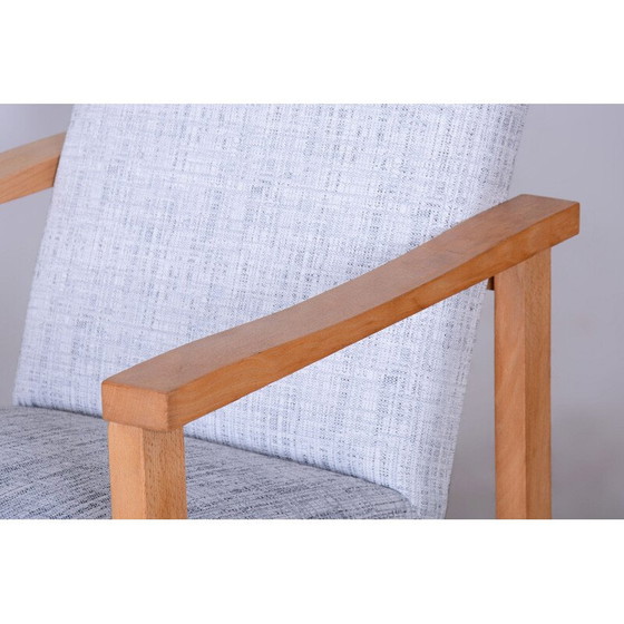 Image 1 of Paire de fauteuils vintage en hêtre, Tchécoslovaquie 1960