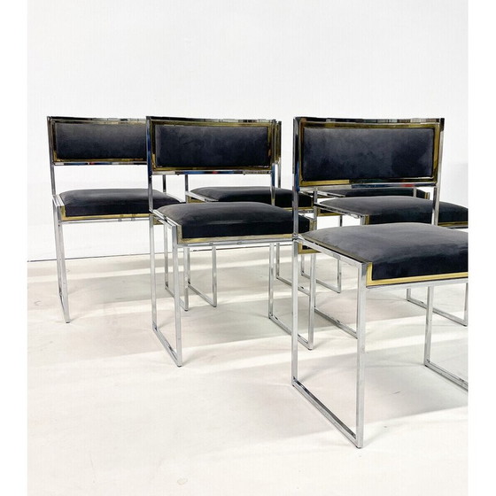 Image 1 of Ensemble de 6 chaises de salle à manger du milieu du siècle, Italie 1970