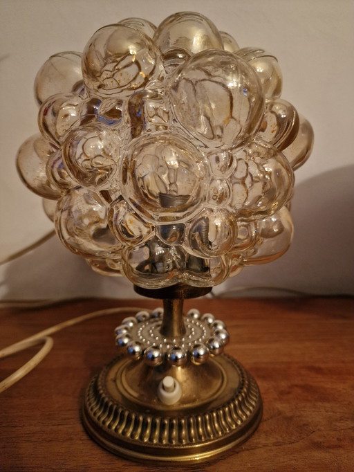 Rare et magnifique lampe bulle de Helena Tynell pour Glashutte Limburg