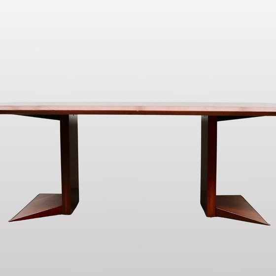 Image 1 of Table vintage en placage de bois de rose, Italie 1970