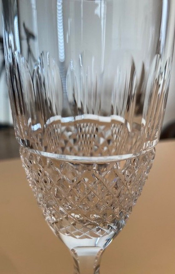 Image 1 of Verres en cristal, rouge, blanc, eau, cognac et champagne