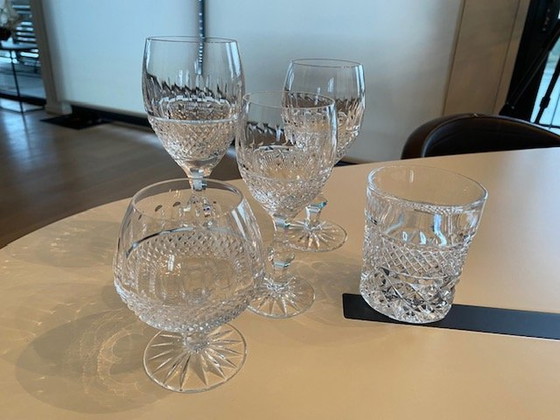 Image 1 of Verres en cristal, rouge, blanc, eau, cognac et champagne