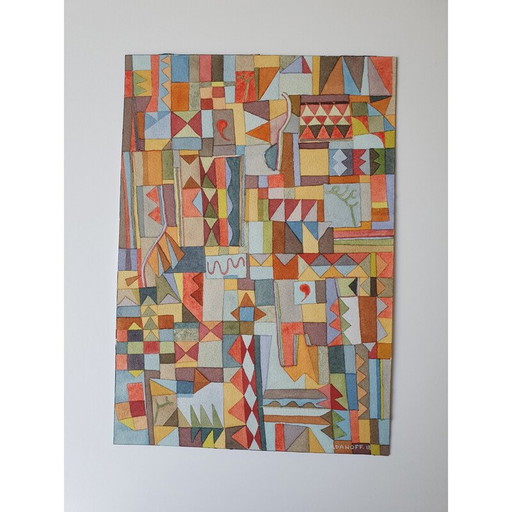 Aquarelle vintage sur papier n 650 Jérémie Iordanoff, 2018