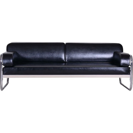 Image 1 of Canapé noir vintage de Hynek Gottwald, années 1930
