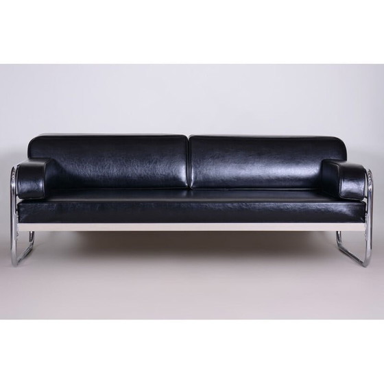 Image 1 of Canapé noir vintage de Hynek Gottwald, années 1930