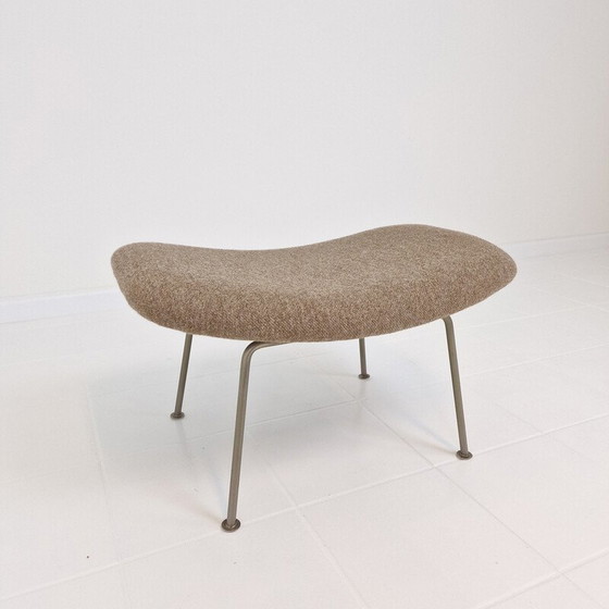 Image 1 of Fauteuil Vintage Oyster avec ottoman pieds en métal nickelé par Pierre Paulin pour Artifort, 1960