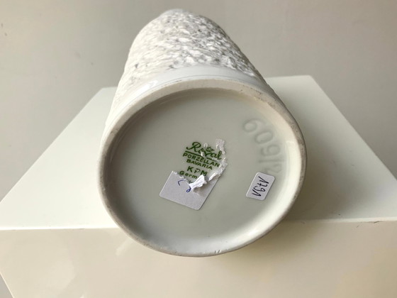 Image 1 of 2 Vases Vintage • Royal Kpm & Arcta De Thomas • Porcelaine • Biscuit • Op Art • Space Age • 1960