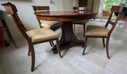 Table de salle à manger Biedermeier avec 4 chaises