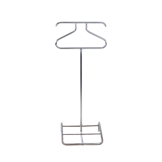 Image 1 of Porte-manteau Bauhaus vintage en tube d'acier chromé