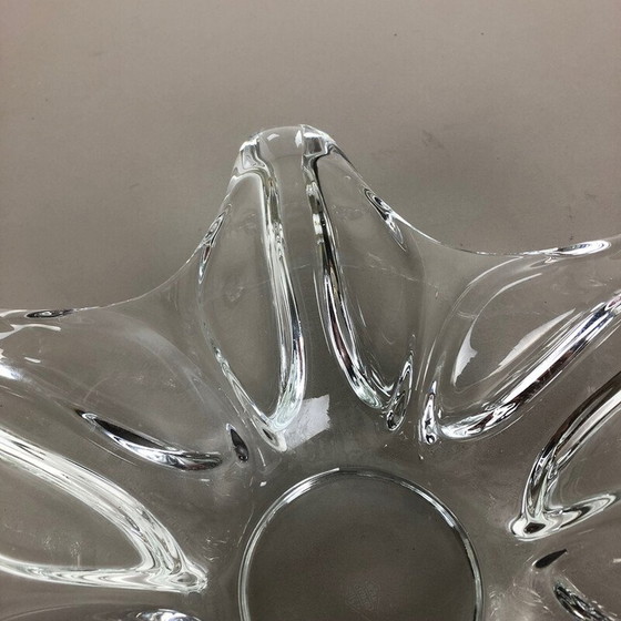 Image 1 of Coupe en cristal vintage avec motifs floraux pour Art Vannes, France 1970