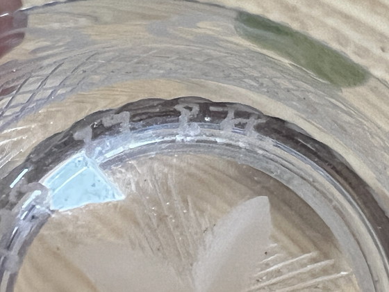 Image 1 of Petite coupe en verre Orrefors signée et datée par Simon Gate. 1927.