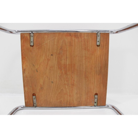 Image 1 of Table d'appoint bauhaus chromée vintage par Thonet B9, Allemagne 1930