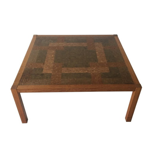 Table basse vintage en bois par Rolf Middelboe, Danemark 1970